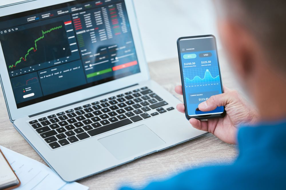 Man reviewing his returns on investments 